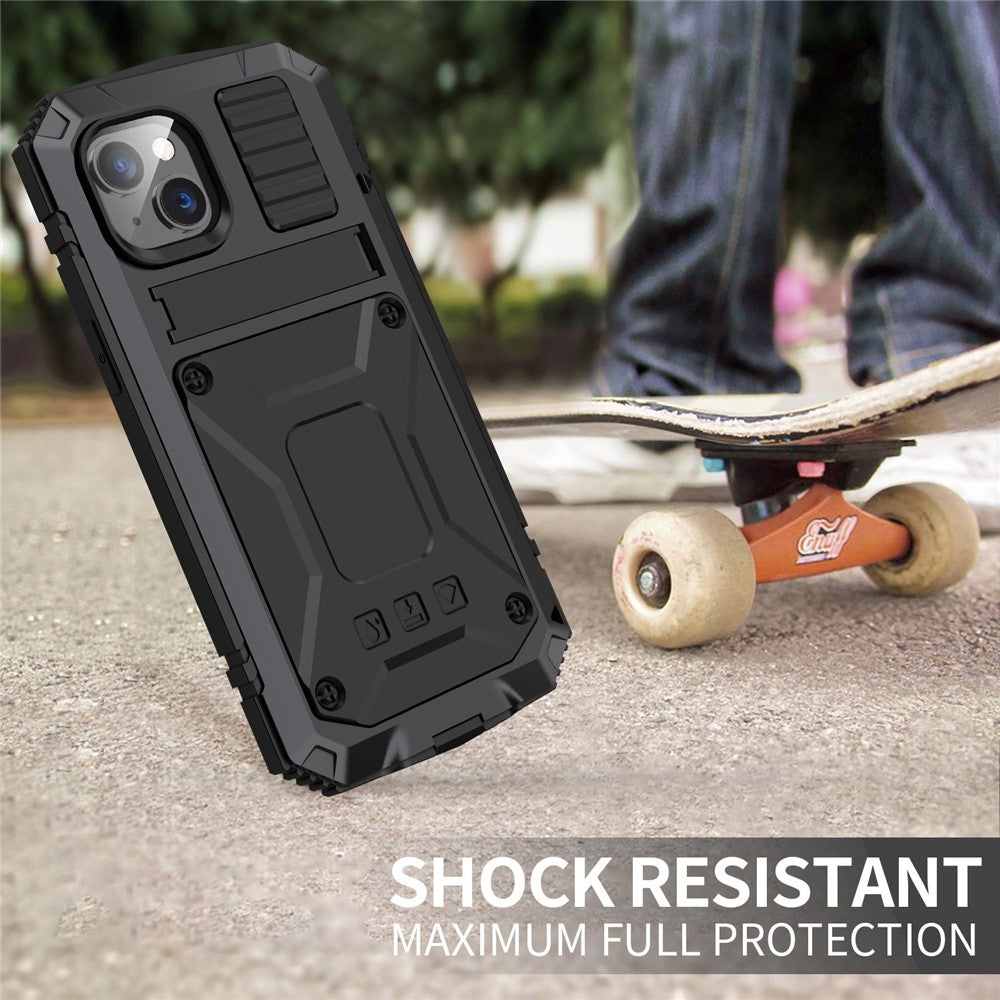 iPhone 14 Schutzhülle – Stoßfest, staubdicht, mit gehärtetem Glas & Ständer