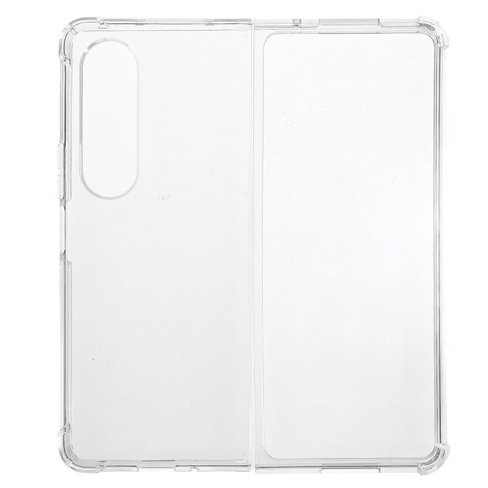 For Samsung Galaxy Z Fold4 5G Anti-Slip Crystal Clear Phone Case Reinforced Corners Drop Protection TPU Phone Cover
