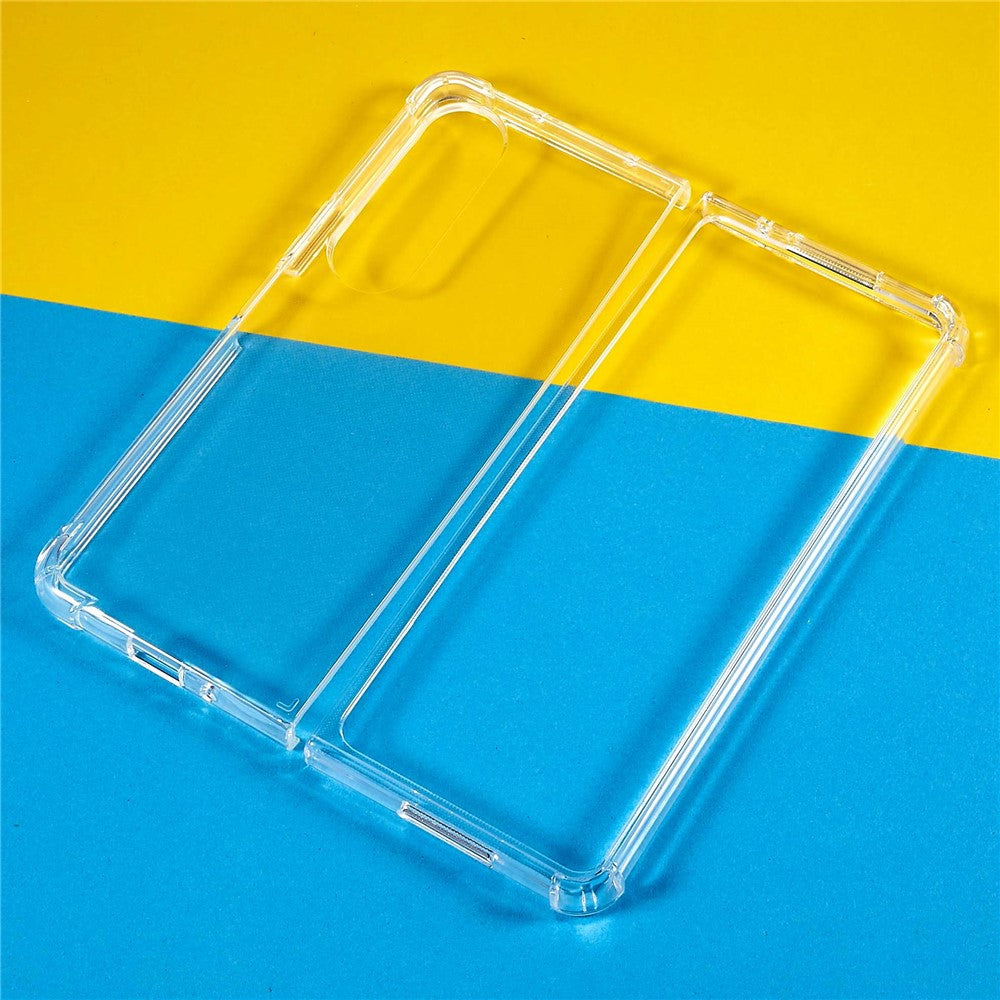 For Samsung Galaxy Z Fold4 5G Anti-Slip Crystal Clear Phone Case Reinforced Corners Drop Protection TPU Phone Cover