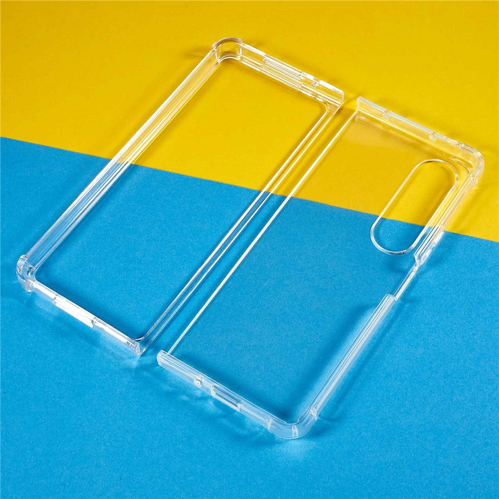 For Samsung Galaxy Z Fold4 5G Anti-Slip Crystal Clear Phone Case Reinforced Corners Drop Protection TPU Phone Cover