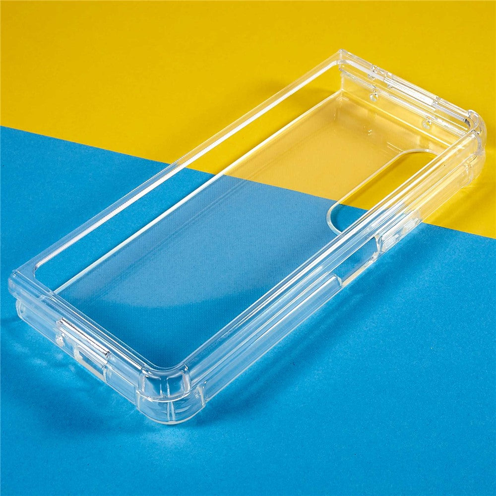 For Samsung Galaxy Z Fold4 5G Anti-Slip Crystal Clear Phone Case Reinforced Corners Drop Protection TPU Phone Cover