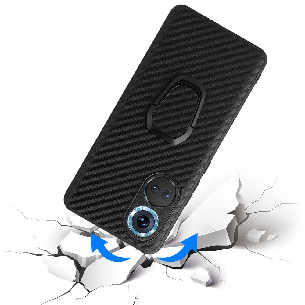 For Honor 70 5G Kickstand Phone Case PU Leather Coated Hard PC Soft TPU Hybrid Protective Cover