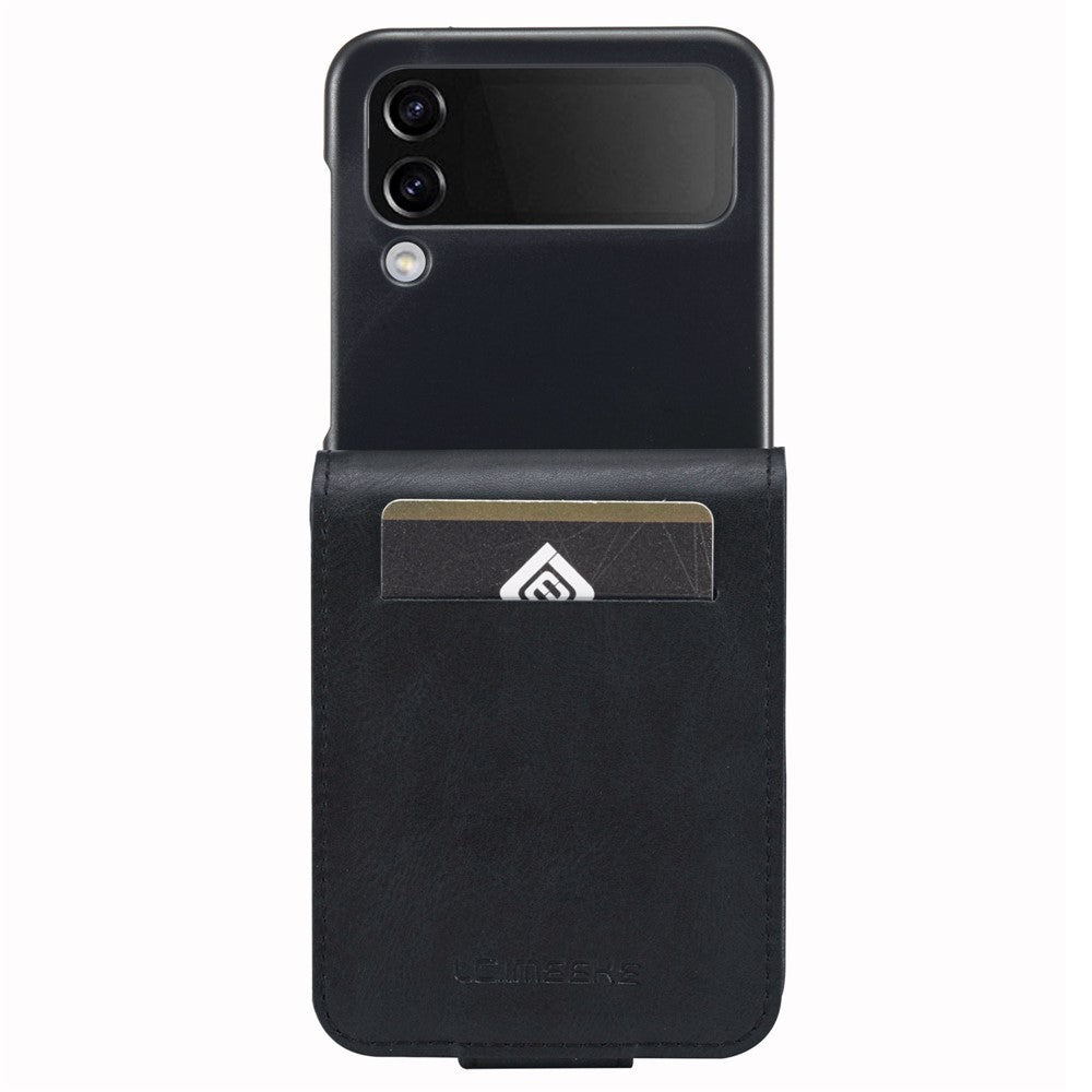 LC.IMEEKE for Samsung Galaxy Z Flip4 5G Drop-proof Phone Case RFID Blocking Phone Cover PU Leather + PC Phone Shell with Card Slot