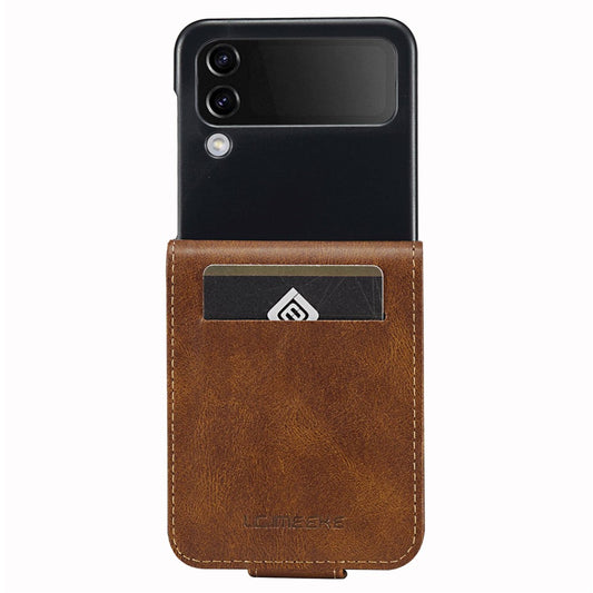 Galaxy Z Flip3 5G – Handyhülle aus Kunststoff und PU-Leder, mit Ständer, mit Kartenfach, mit RFID-Schutz