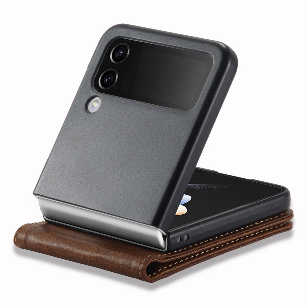 LC.IMEEKE for Samsung Galaxy Z Flip3 5G PU Leather + PC Phone Case RFID Blocking Protective Cellphone Cover Card Holder