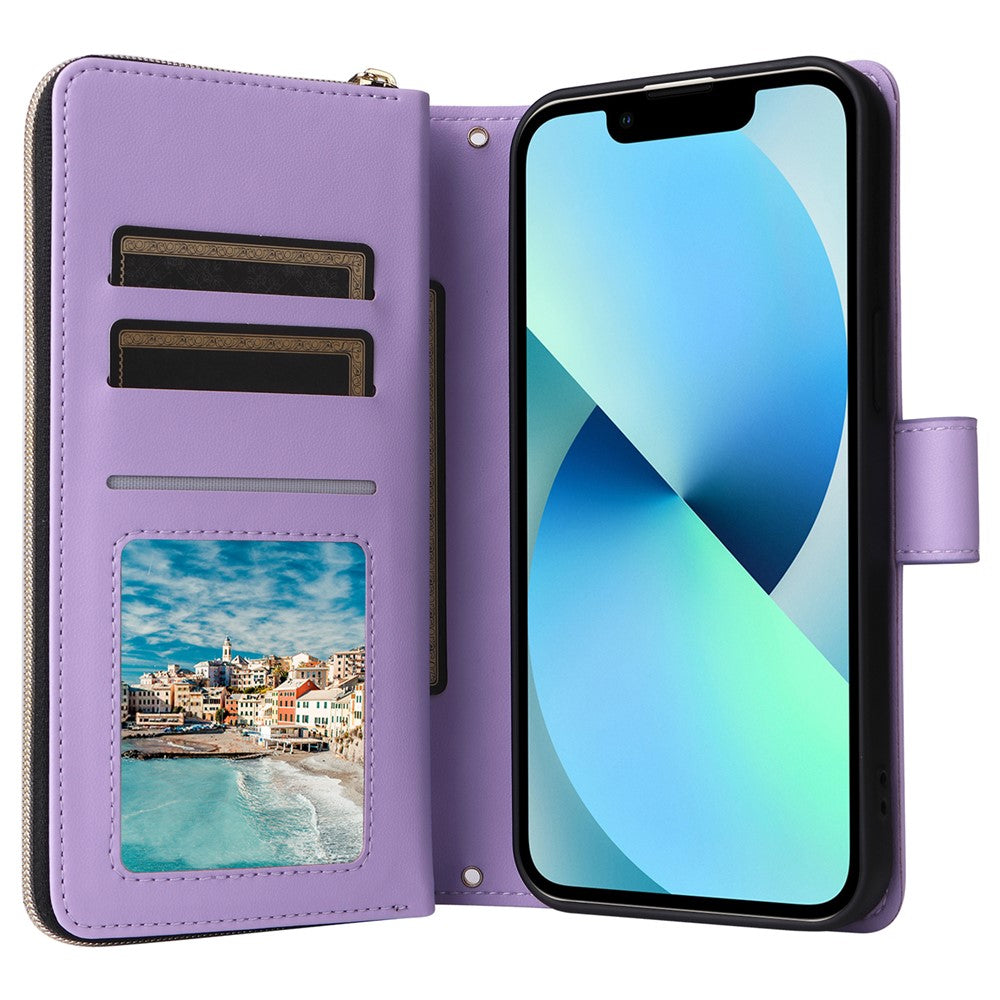 iPhone 13 mini Lederhülle – Reißverschluss & Umhängetasche