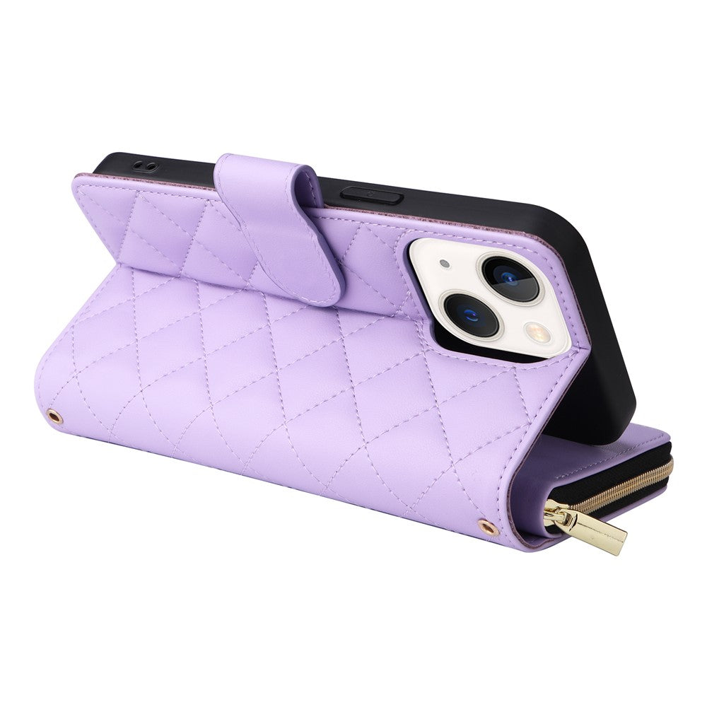 iPhone 13 mini Lederhülle – Reißverschluss & Umhängetasche