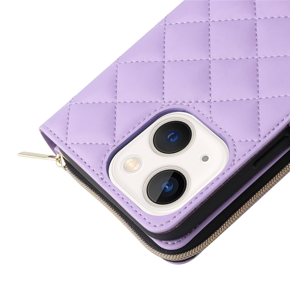 iPhone 13 mini Lederhülle – Reißverschluss & Umhängetasche
