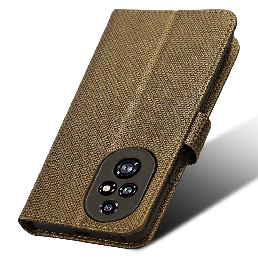 For Honor 200 Pro 5G Case Flip Wallet Diamond Texture PU Leather Phone Cover