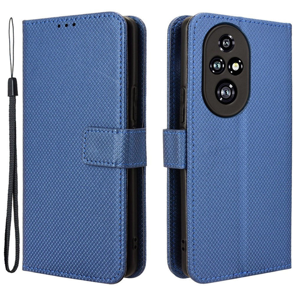 For Honor 200 Pro 5G Case Flip Wallet Diamond Texture PU Leather Phone Cover