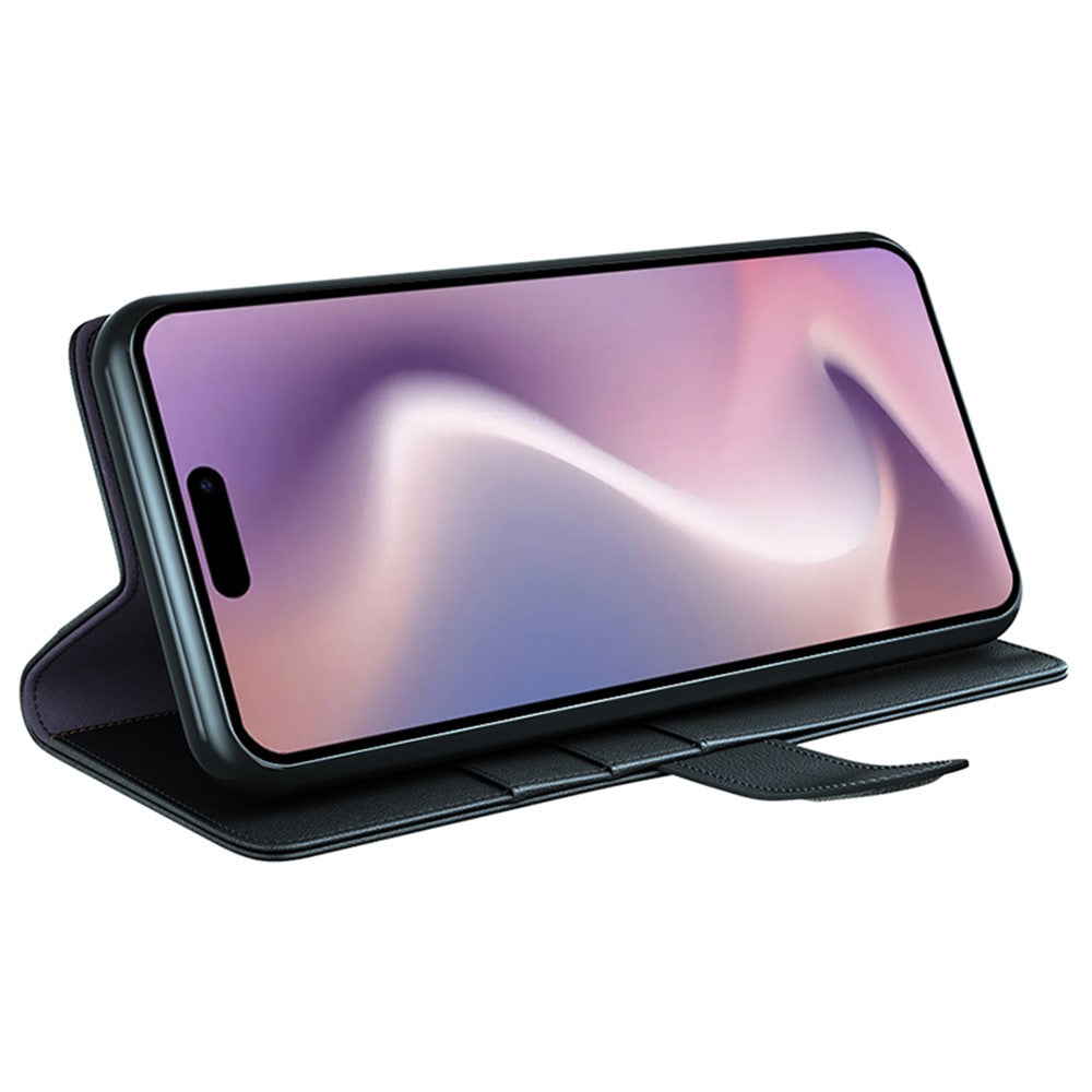 iPhone 16 Pro Echtleder Hülle mit Kartenfach