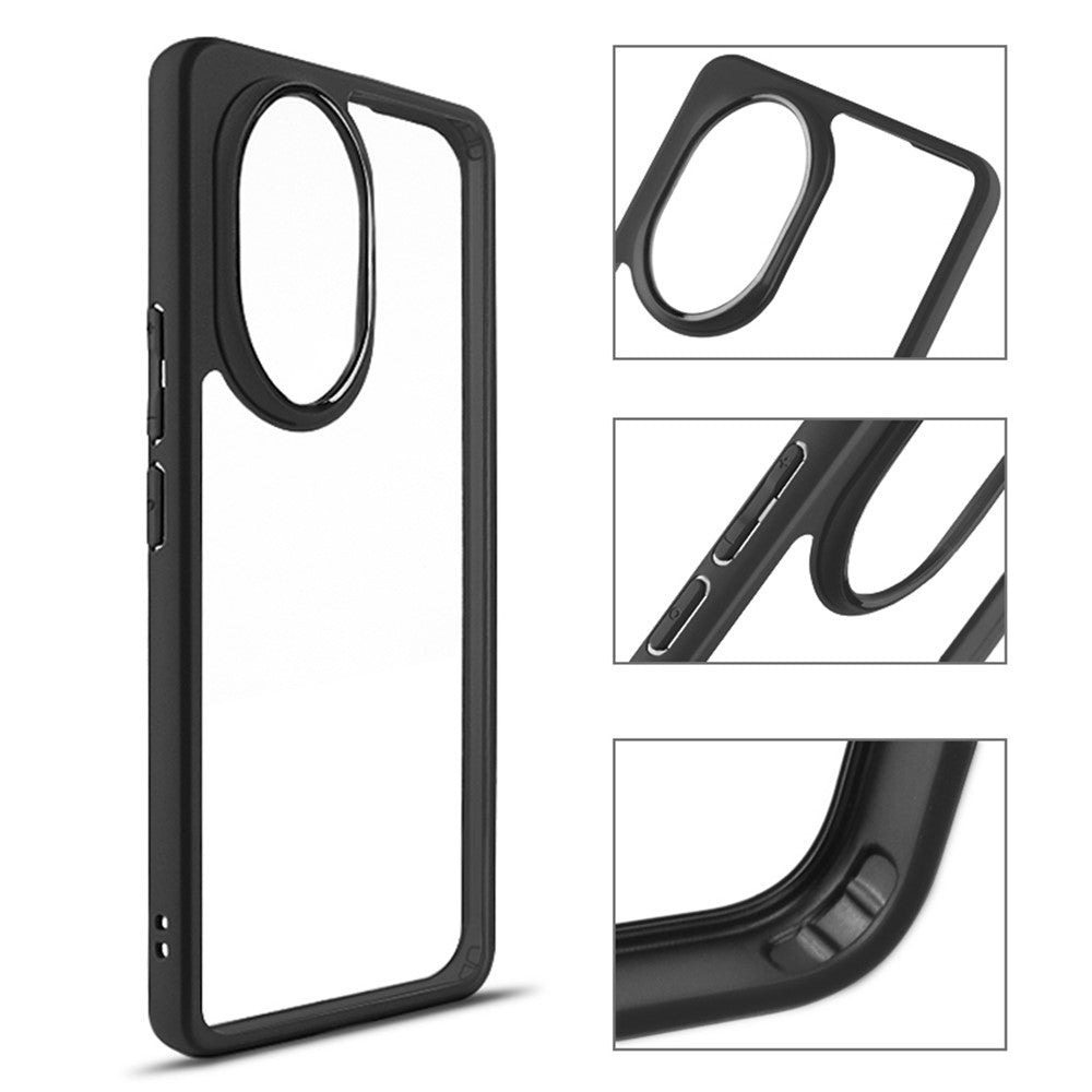For Honor 200 Pro 5G Case PC+TPU Transparent Protective Phone Cover
