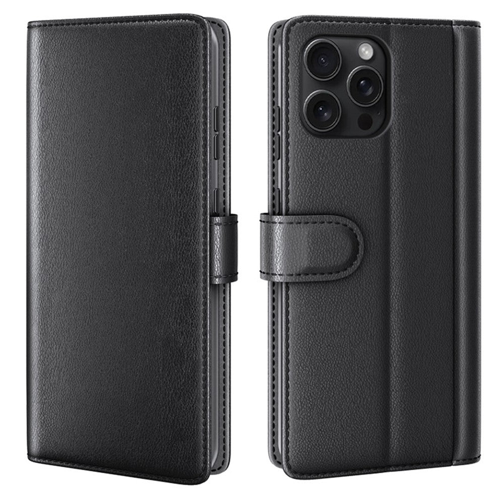 iPhone 16 Pro Max Echtleder Hülle mit Kartenfach