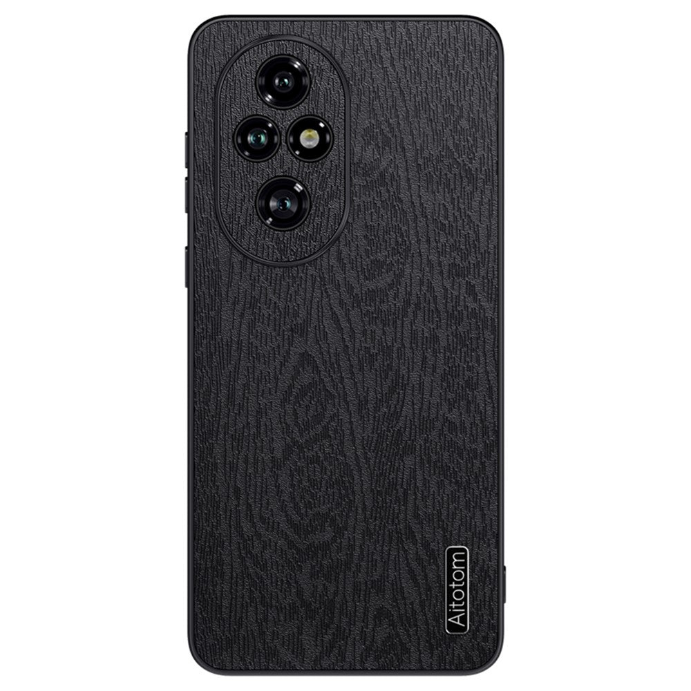 Honor 200 5G Handyhülle – Aus lederbeschichtetem PC+TPU, mit Holzmaserung
