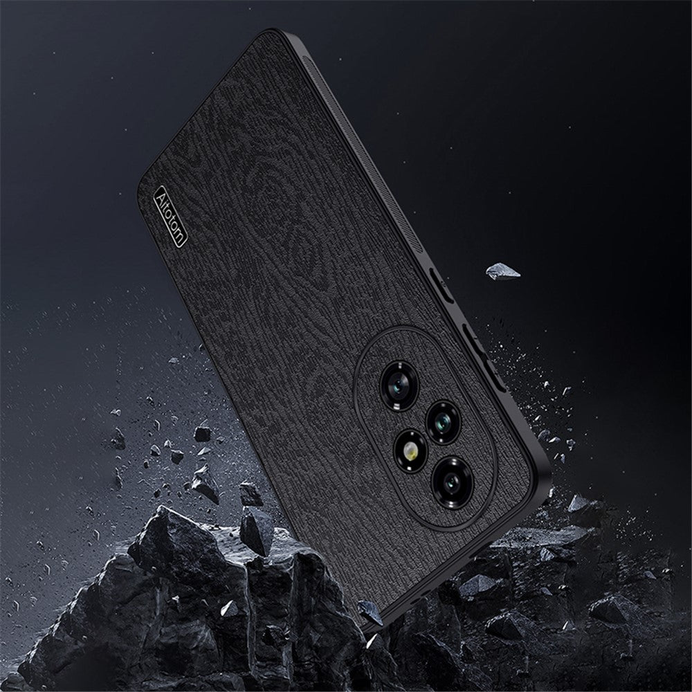 Honor 200 5G Handyhülle – Aus lederbeschichtetem PC+TPU, mit Holzmaserung