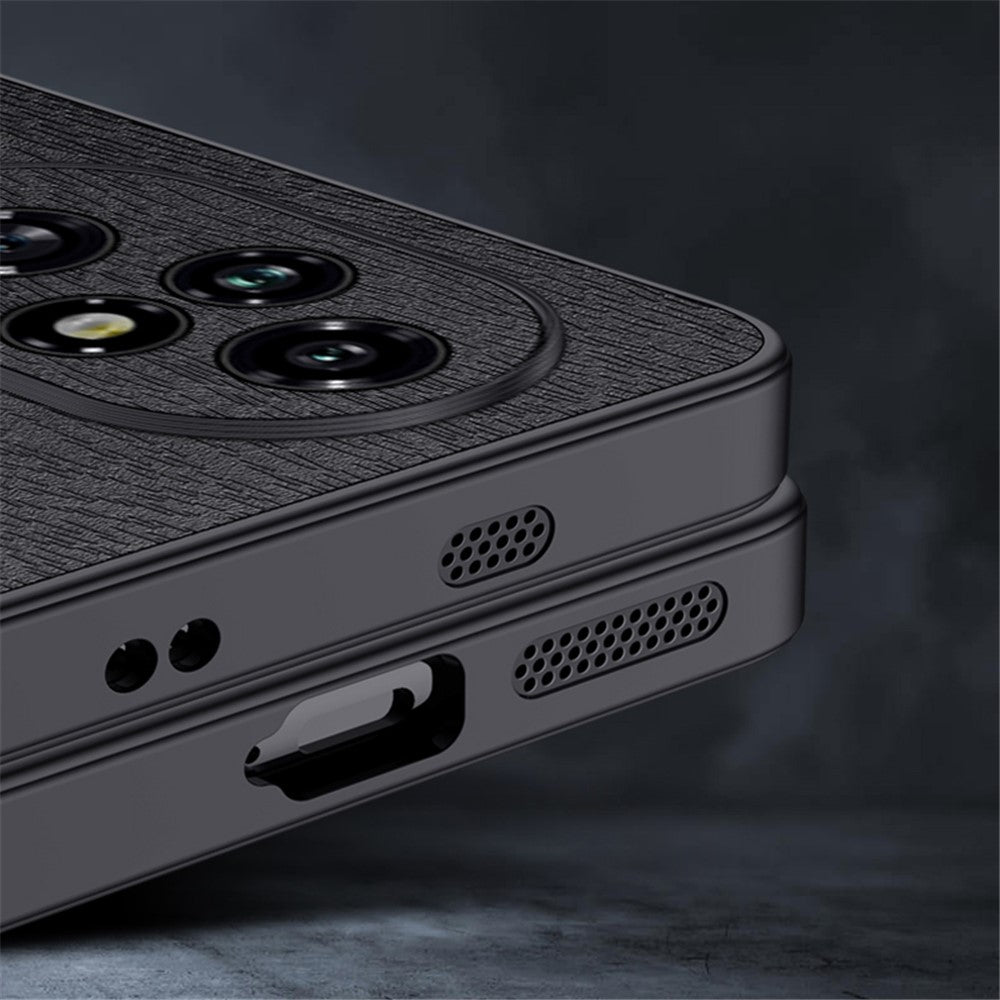 Honor 200 5G Handyhülle – Aus lederbeschichtetem PC+TPU, mit Holzmaserung