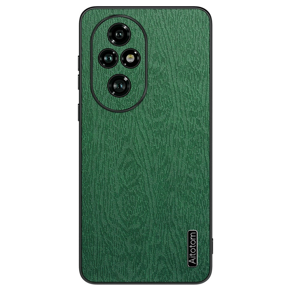 Honor 200 5G Handyhülle – Aus lederbeschichtetem PC+TPU, mit Holzmaserung