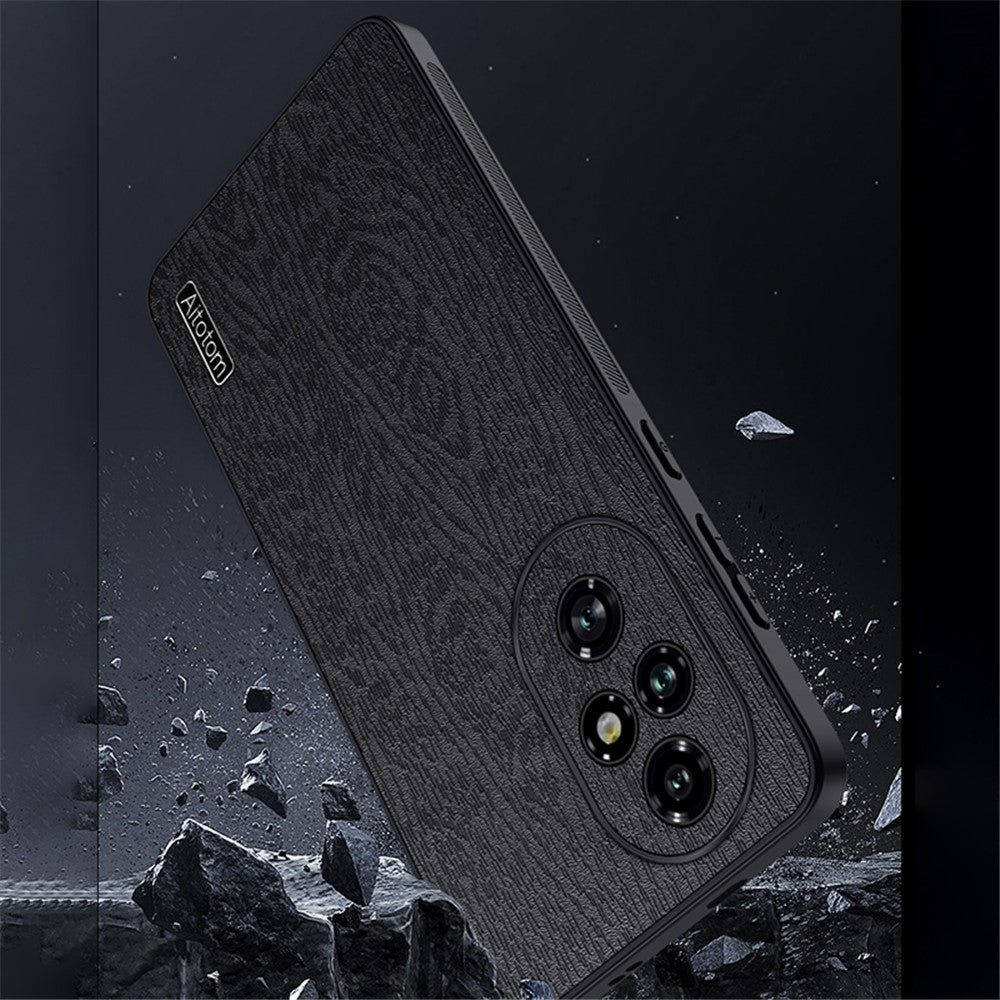 Honor 200 Pro 5G Handyhülle – Aus lederbeschichtetem PC+TPU, mit Holzmaserung
