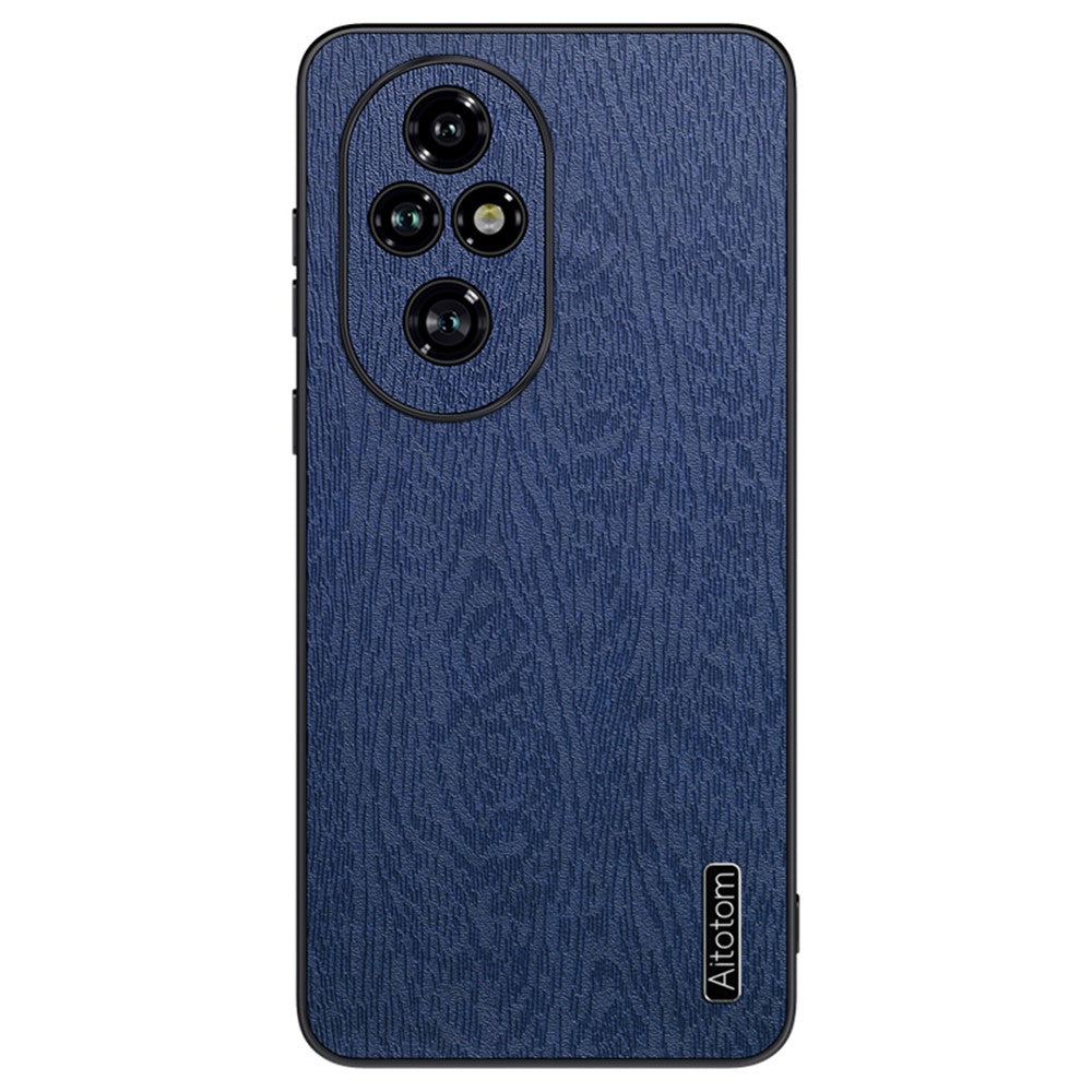 Honor 200 Pro 5G Handyhülle – Aus lederbeschichtetem PC+TPU, mit Holzmaserung