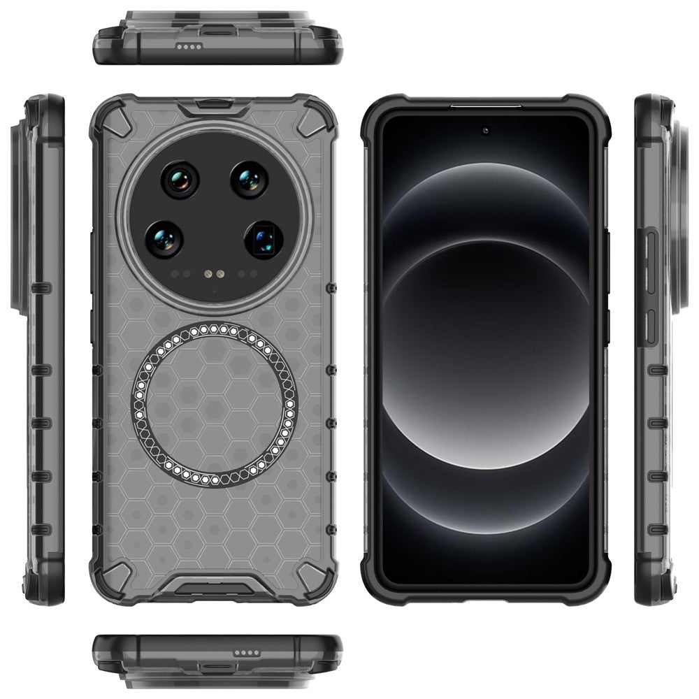 For Xiaomi 14 Ultra Magnetic Case Honeycomb Reinforced Corners TPU+PC Phone Cover