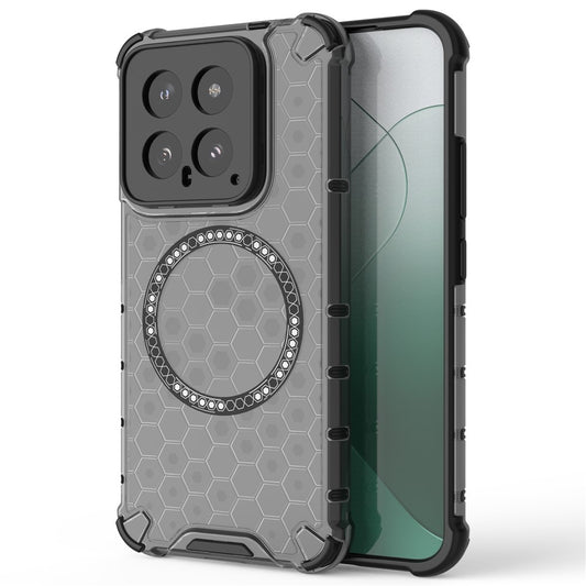 Xiaomi 14 Handyhülle – Magnetische , durchscheinende Waben-TPU+PC