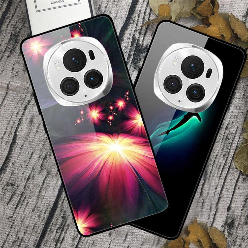 Honor Magic6 Pro 5G Handyhülle – Schlank, aus PC, gehärtetem Glas & TPU, mit Musterdruck