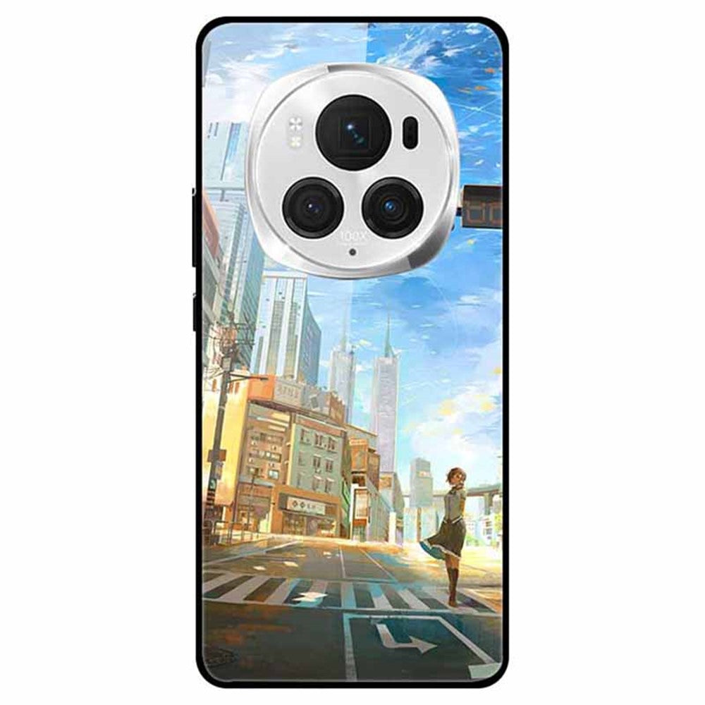 Honor Magic6 Pro 5G Handyhülle – Schlank, aus PC, gehärtetem Glas & TPU, mit Musterdruck