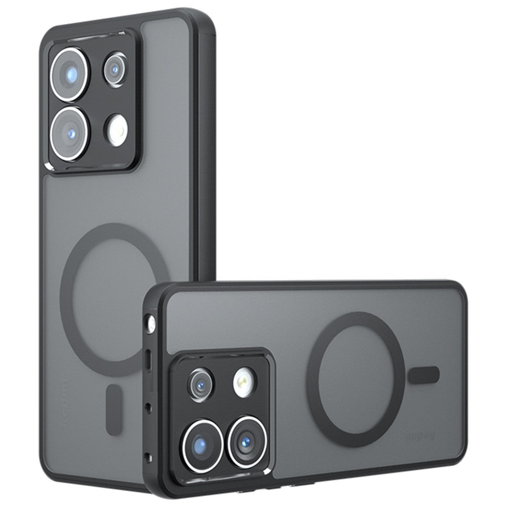 For Xiaomi Redmi Note 13 Pro 5G / Poco X6 5G Matte Case Skin-Touch TPU+PC Phone Cover Magnetic Case