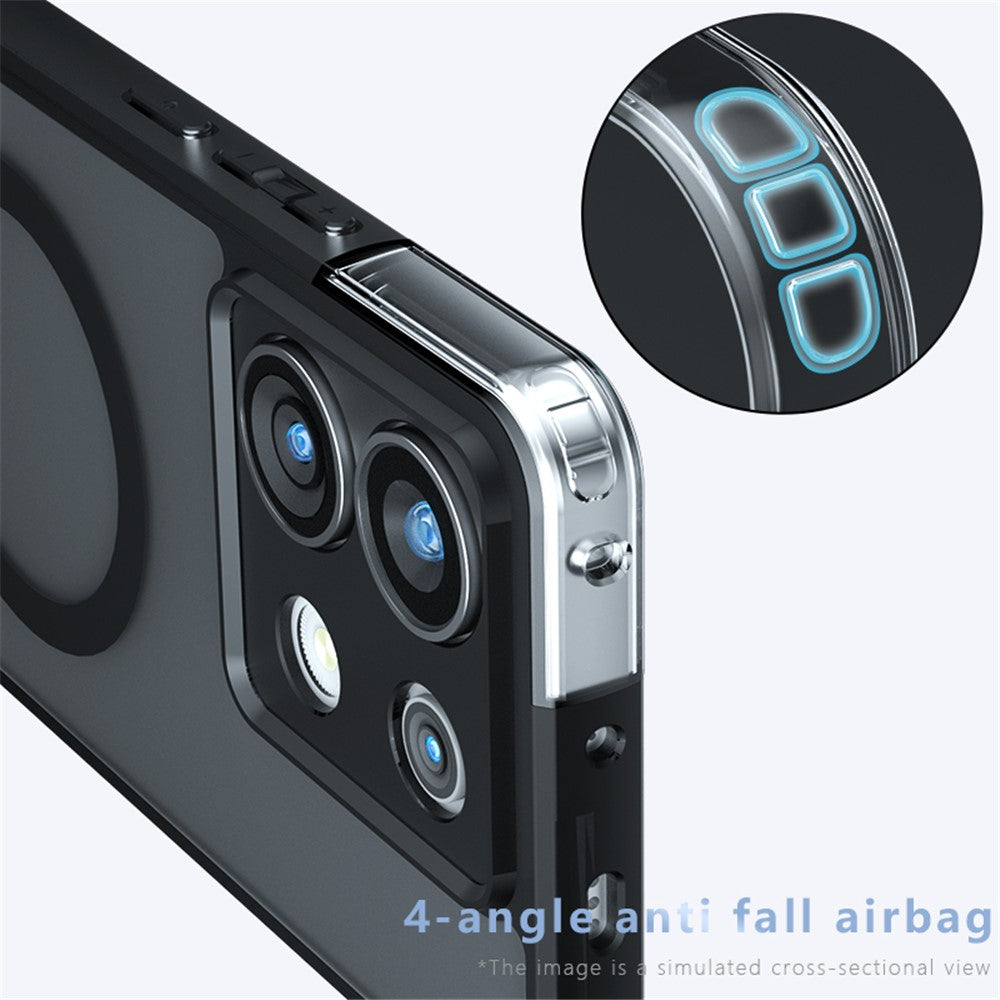 For Xiaomi Redmi Note 13 Pro 5G / Poco X6 5G Matte Case Skin-Touch TPU+PC Phone Cover Magnetic Case