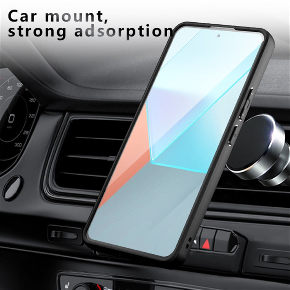 For Xiaomi Redmi Note 13 Pro 5G / Poco X6 5G Matte Case Skin-Touch TPU+PC Phone Cover Magnetic Case