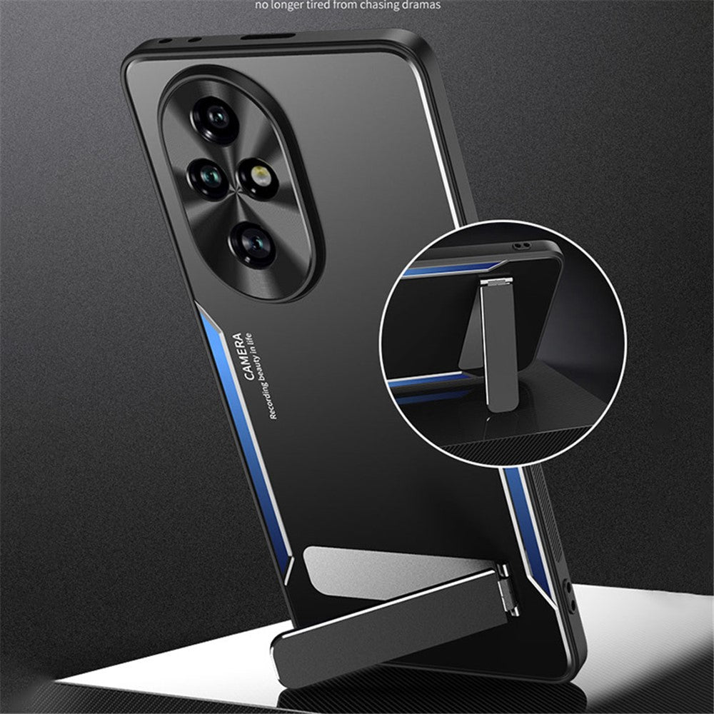 For Honor 200 5G Case Aluminum Alloy + TPU Anti-drop Phone Cover with Kickstand