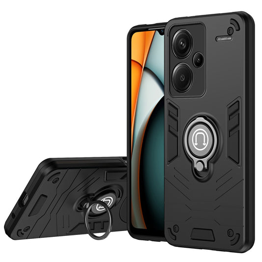 Xiaomi Redmi Note 13 Pro+ 5G Handyhülle – PC + TPU-Ringständer, stoßfeste