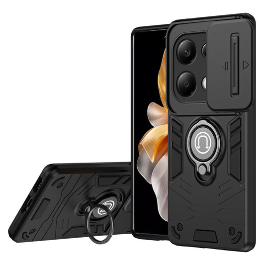 Xiaomi Redmi Note 13 Pro 4G / Xiaomi Poco M6 Pro 4G Handyhülle – Poco M6 Pro 4G Slide Lens Guard mit Ständer