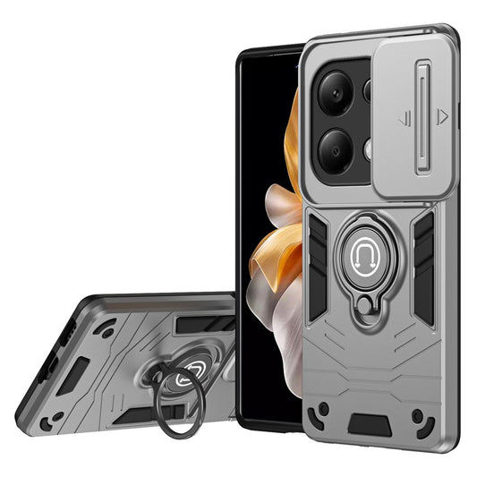 Xiaomi Redmi Note 13 Pro 4G / Xiaomi Poco M6 Pro 4G Handyhülle – Poco M6 Pro 4G Slide Lens Guard mit Ständer