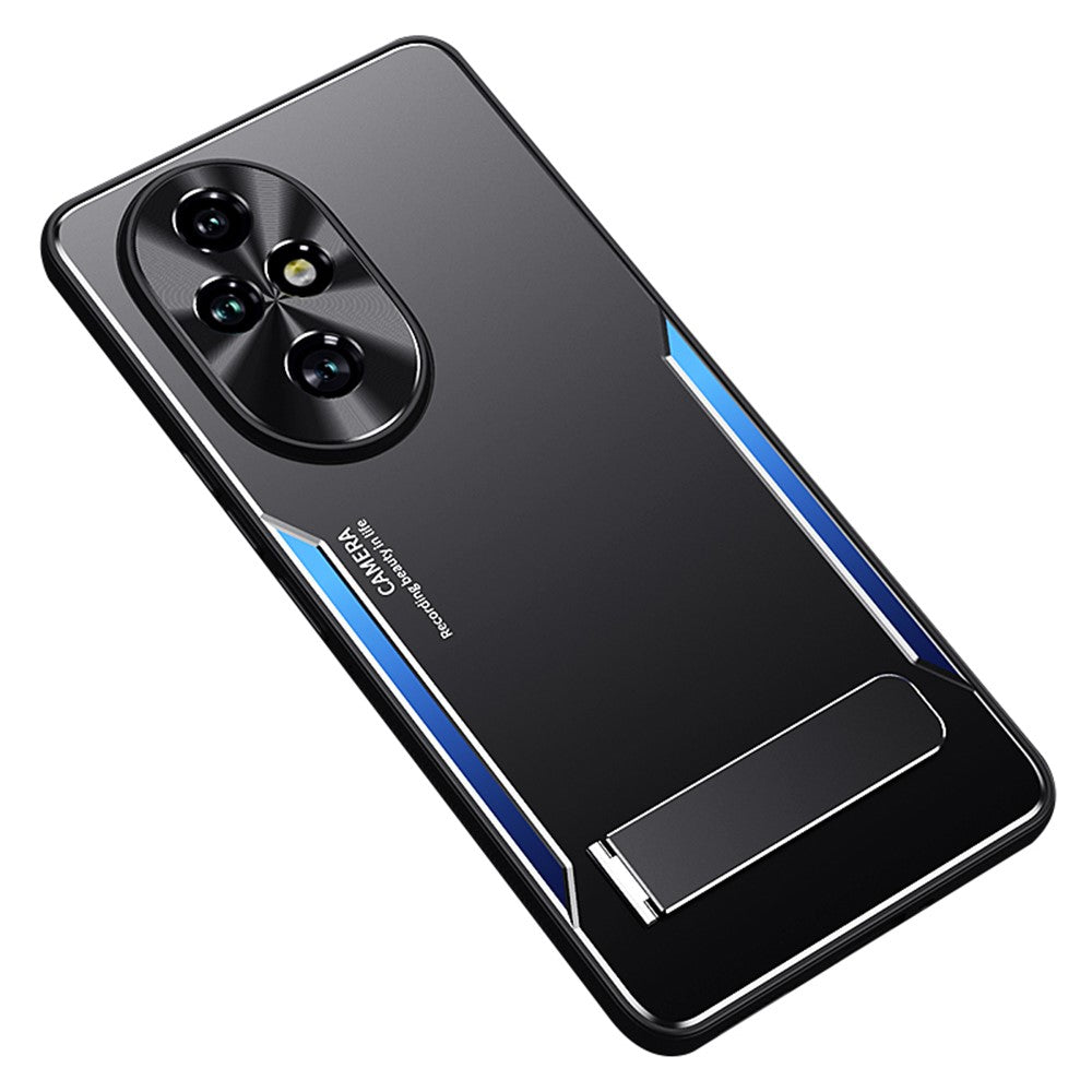 For Honor 200 Pro 5G Case Aluminum Alloy + TPU Anti-Drop Phone Cover with Kickstand
