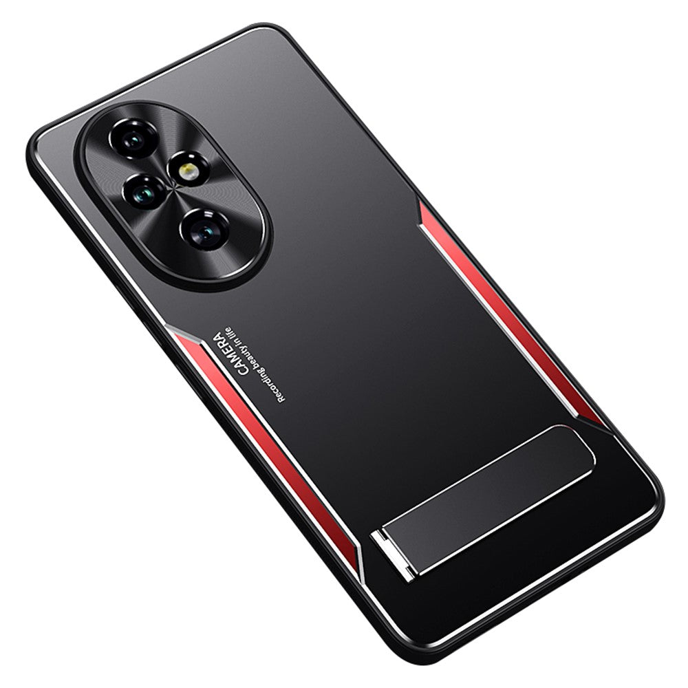 For Honor 200 Pro 5G Case Aluminum Alloy + TPU Anti-Drop Phone Cover with Kickstand