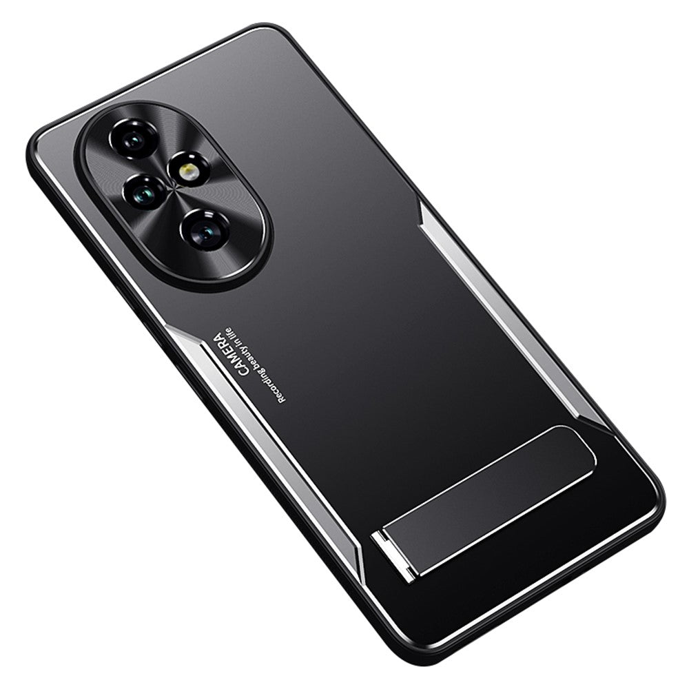 For Honor 200 Pro 5G Case Aluminum Alloy + TPU Anti-Drop Phone Cover with Kickstand
