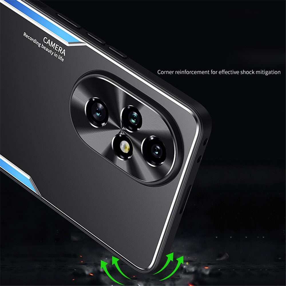 For Honor 200 Pro 5G Case Aluminum Alloy + TPU Anti-Drop Phone Cover with Kickstand