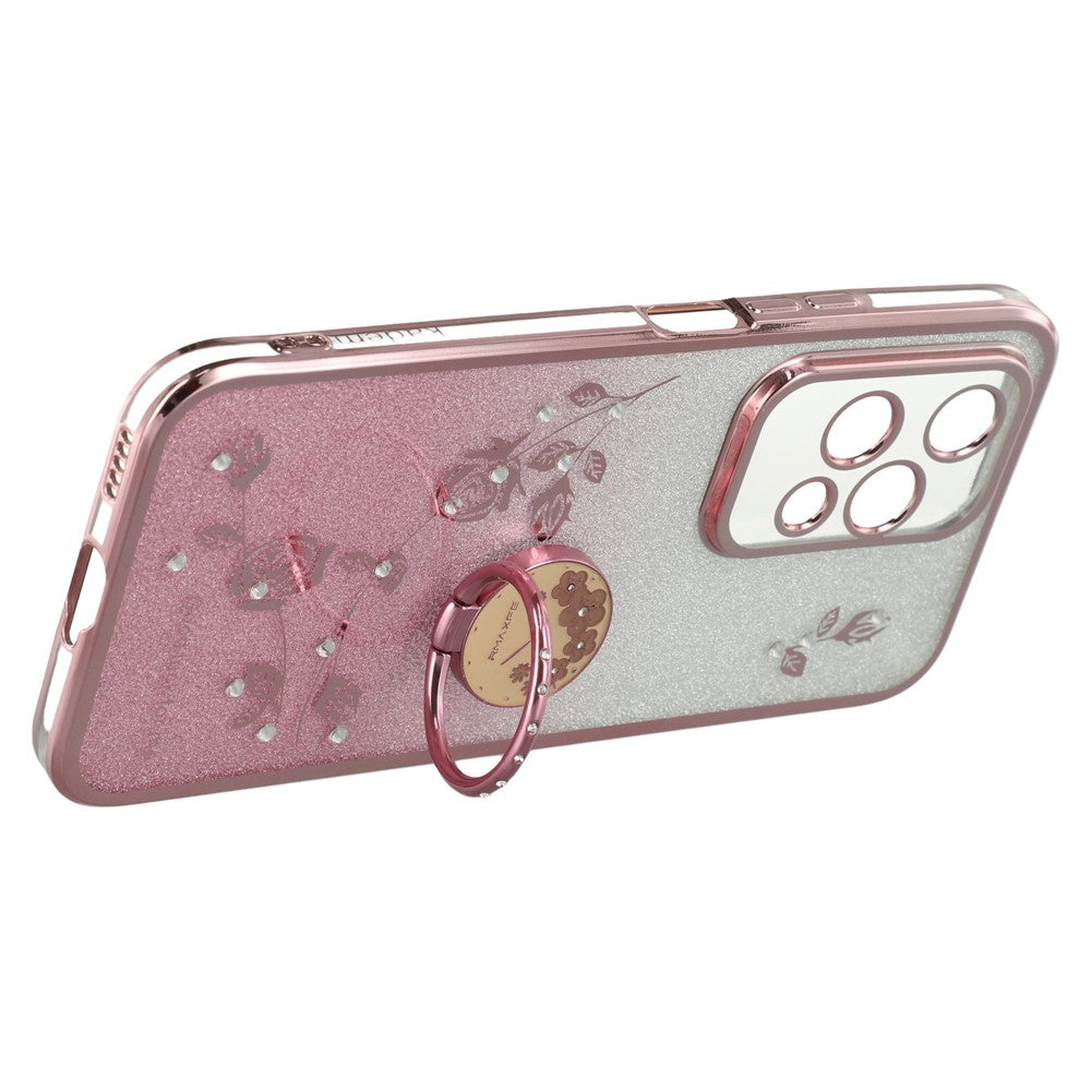 KADEM For Honor 200 Lite Case with Ring Holder Flowers Design TPU Shiny Phone Cover