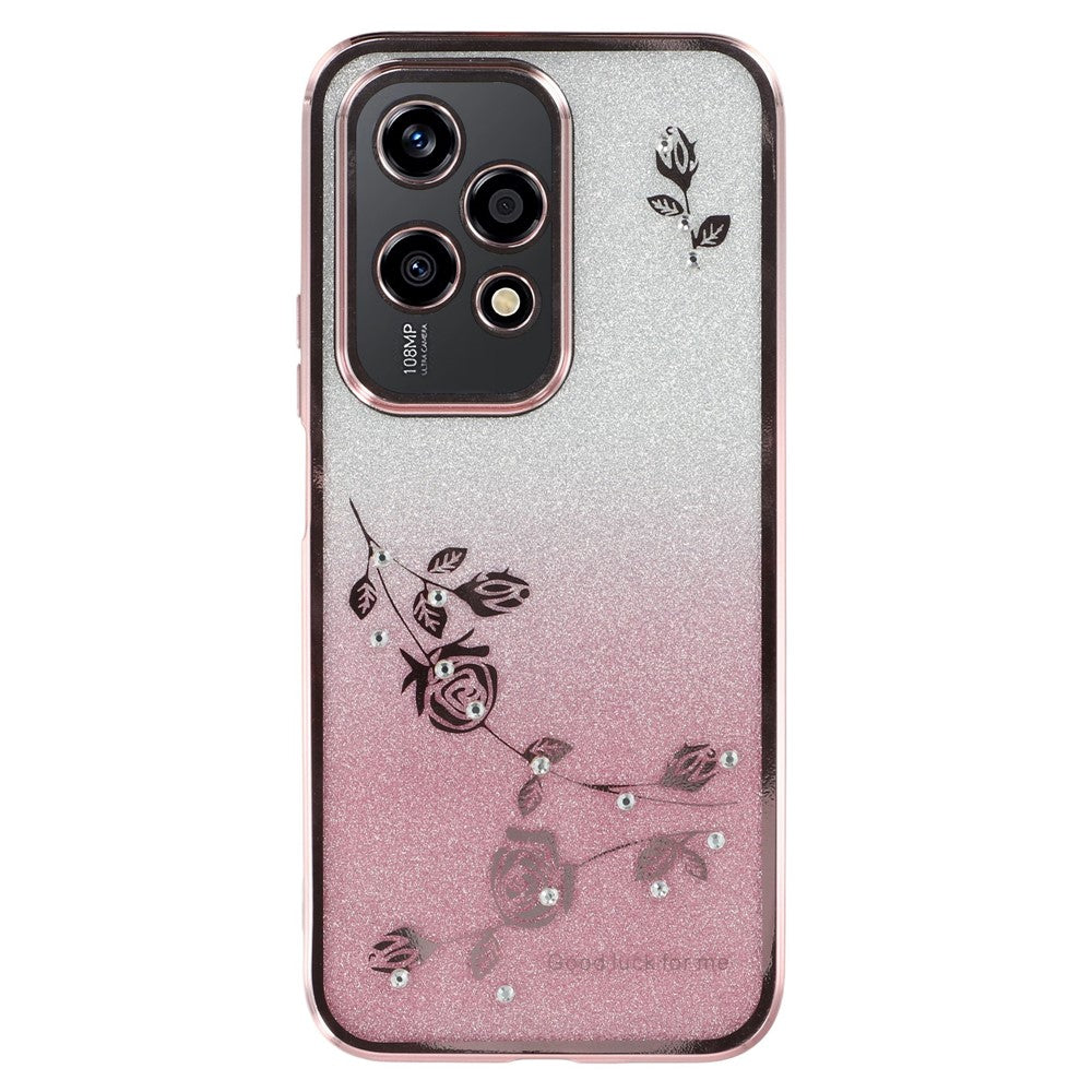 KADEM For Honor 200 Lite Case Glitter Gradient TPU Phone Cover with Lanyard