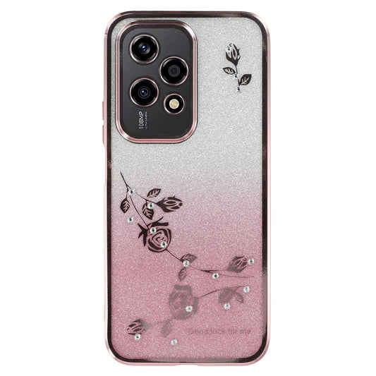 Honor 200 Lite Handyhülle – KADEM Glitzer-TPU- mit Farbverlauf und Umhängeband