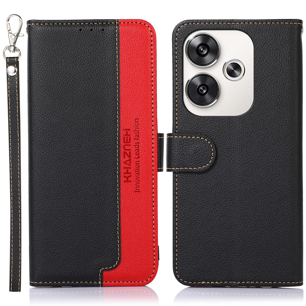 KHAZNEH For Xiaomi Redmi Turbo 3 5G / Poco F6 5G Case RFID Blocking Stand Wallet Leather Phone Cover