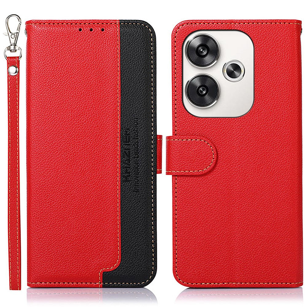 KHAZNEH For Xiaomi Redmi Turbo 3 5G / Poco F6 5G Case RFID Blocking Stand Wallet Leather Phone Cover