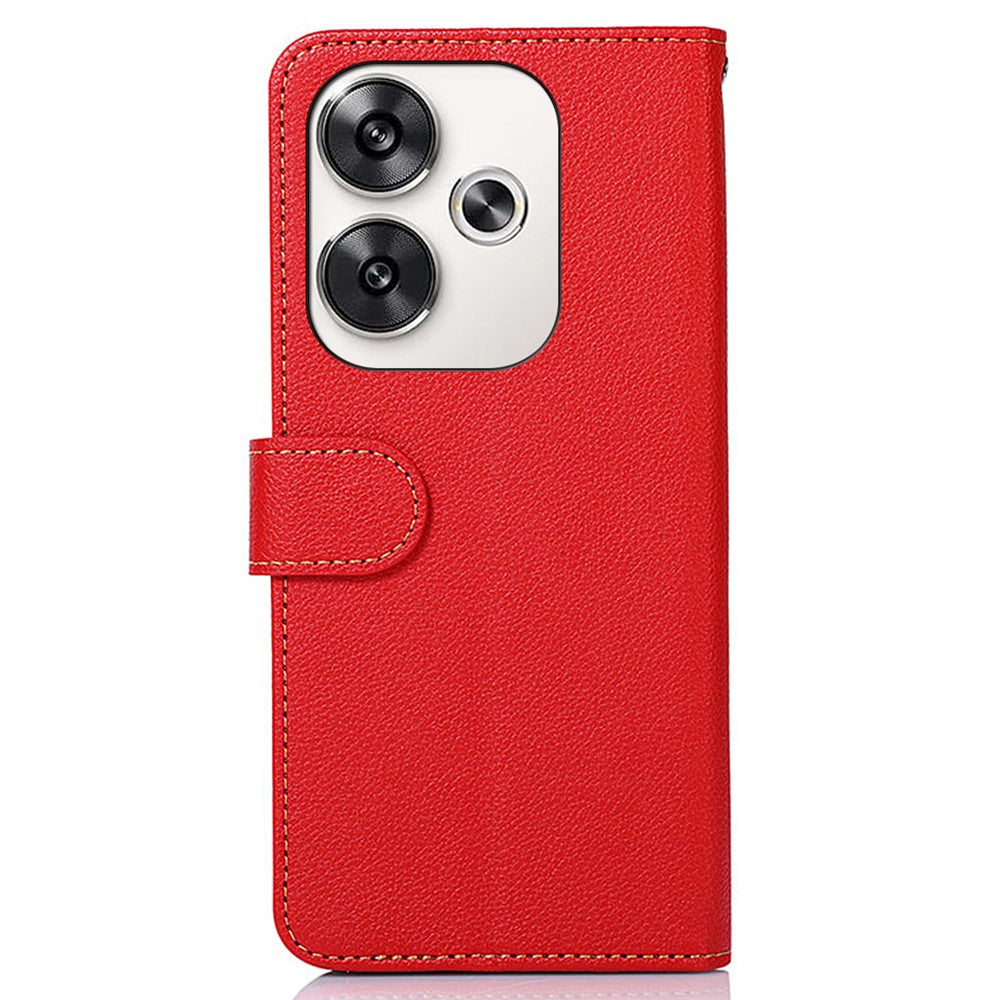 KHAZNEH For Xiaomi Redmi Turbo 3 5G / Poco F6 5G Case RFID Blocking Stand Wallet Leather Phone Cover