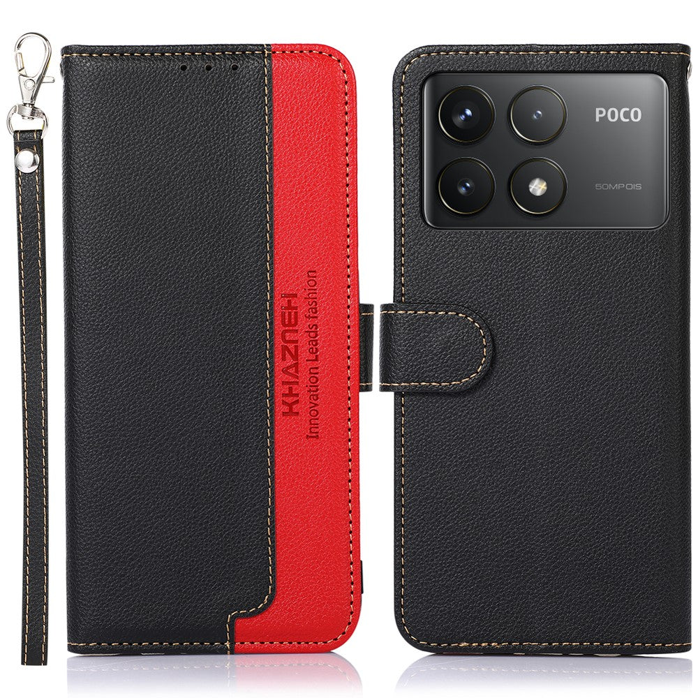 KHAZNEH For Xiaomi Poco F6 Pro 5G / K70 5G / K70 Pro 5G Wallet Case RFID Blocking Leather Phone Cover
