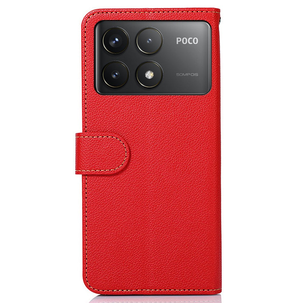 KHAZNEH For Xiaomi Poco F6 Pro 5G / K70 5G / K70 Pro 5G Wallet Case RFID Blocking Leather Phone Cover