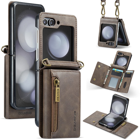 Galaxy Z Flip5 5G – Wallet-Handyhülle aus Kunststoff und PU-Leder, mit Ständer
