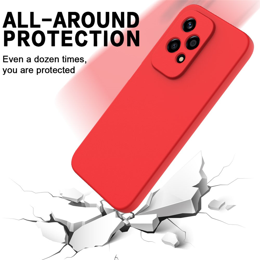 For Honor 200 Lite Case with Strap Liquid Silicone Phone Cover Camera Protection