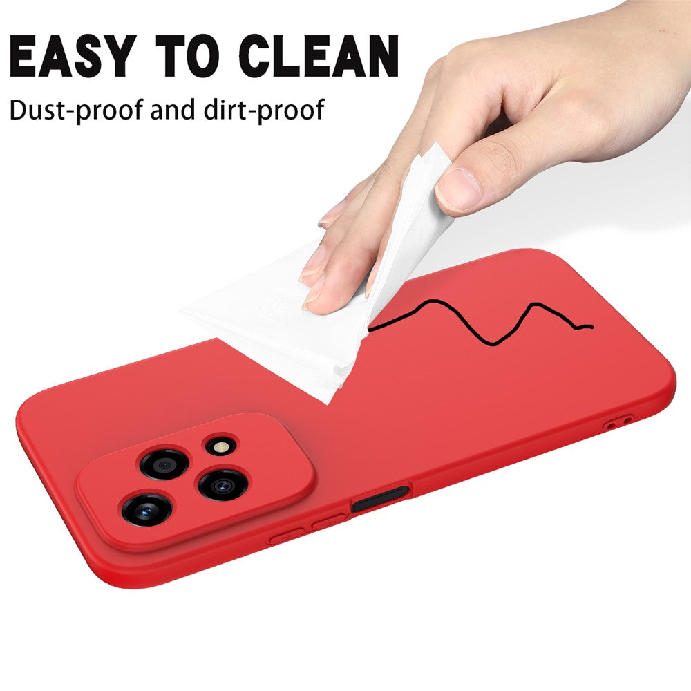 For Honor 200 Lite Case with Strap Liquid Silicone Phone Cover Camera Protection