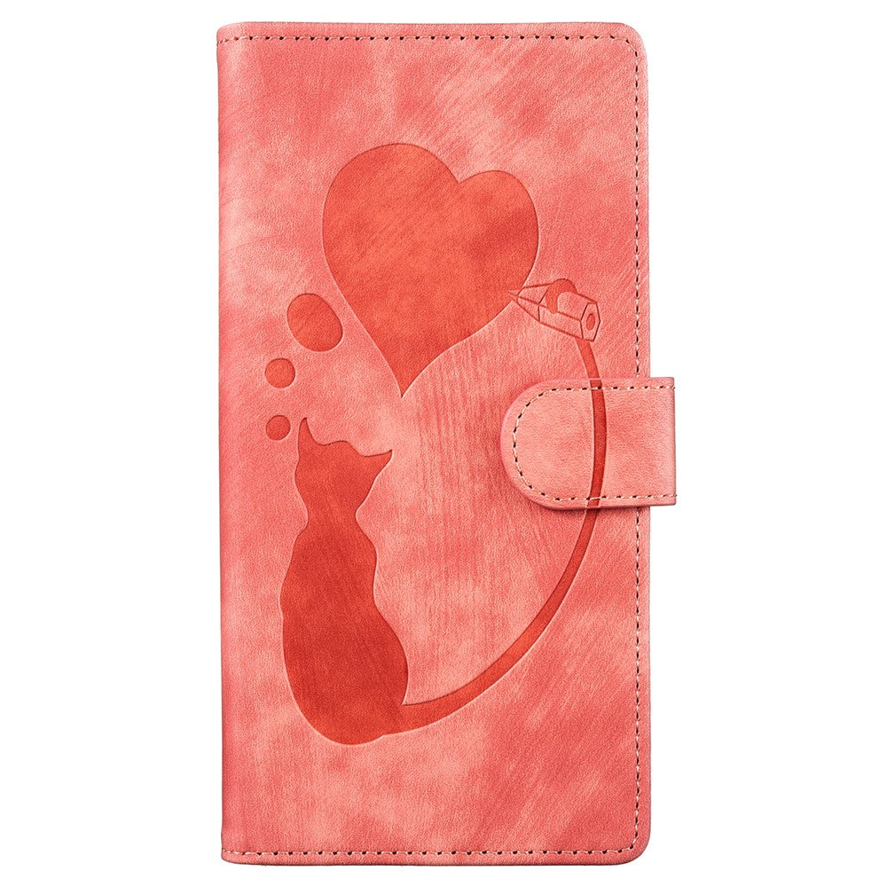 For Xiaomi Redmi 13C 4G / 5G / 13R 5G / Poco M6 5G / Poco C65 4G Case Cute Cat Imprint PU Leather Wallet Phone Cover